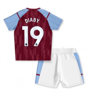 Aston Villa Moussa Diaby #19 Koszulka Podstawowych Dziecięca 2023-24 Krótki Rękaw (+ Krótkie spodenki)